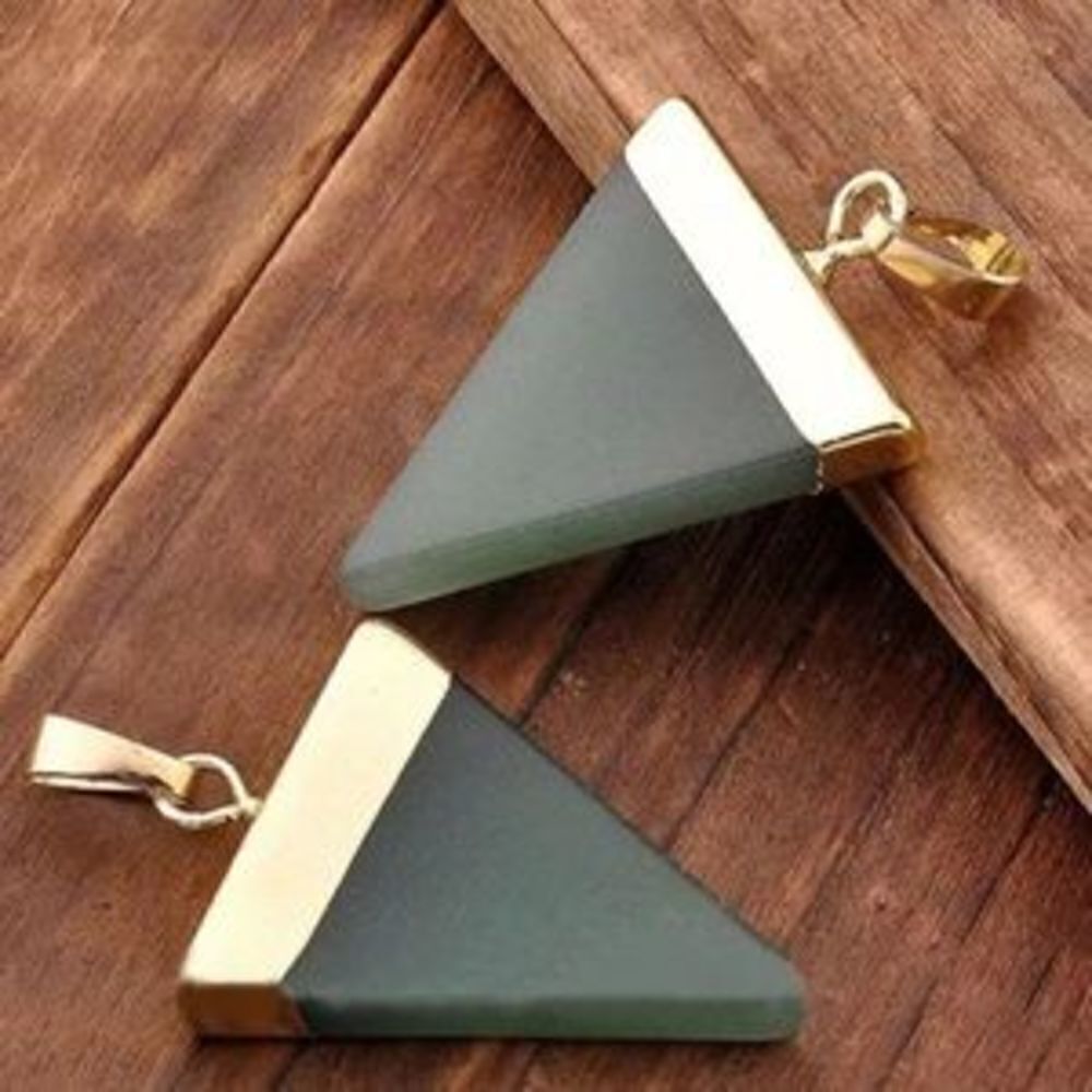 Jewelry | New Green Triangle Pendant | Poshmark